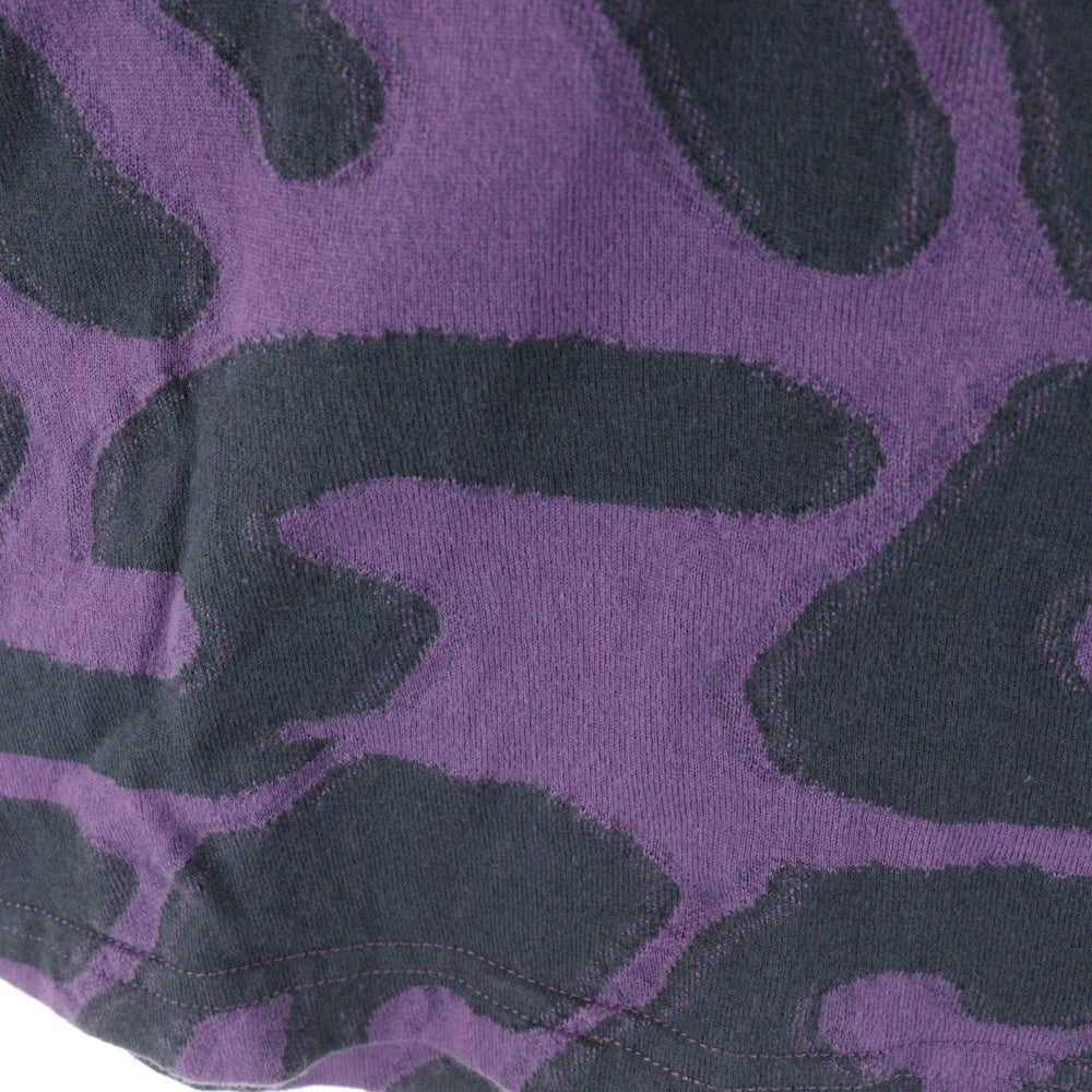 SUPREME(シュプリーム) 23SS Stacked Intarsia Tee クルーネック 半袖Tシャツ パープル