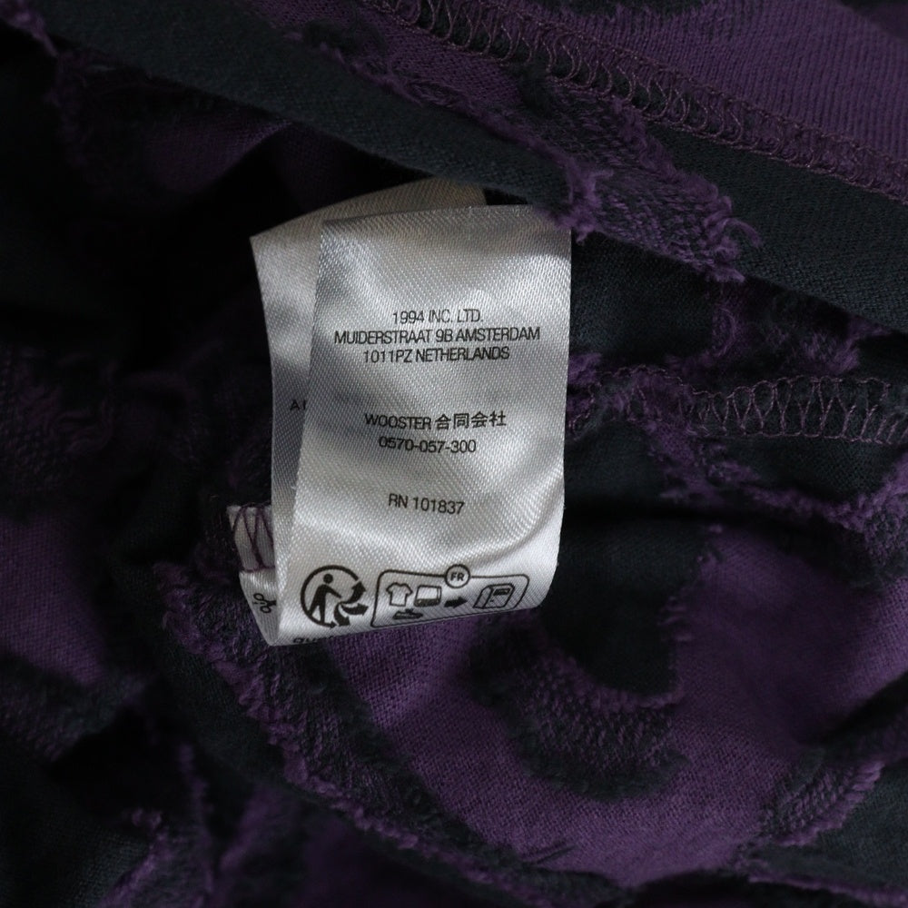 SUPREME(シュプリーム) 23SS Stacked Intarsia Tee クルーネック 半袖Tシャツ パープル