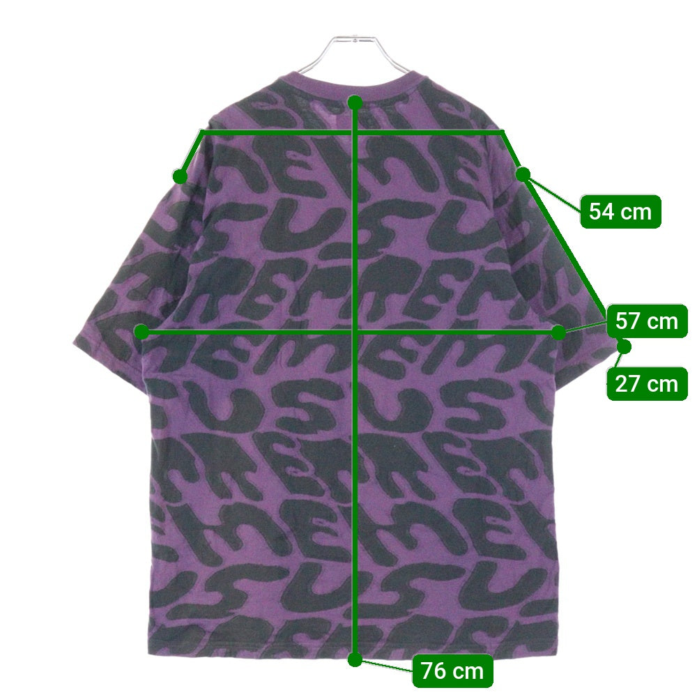 SUPREME(シュプリーム) 23SS Stacked Intarsia Tee クルーネック 半袖Tシャツ パープル