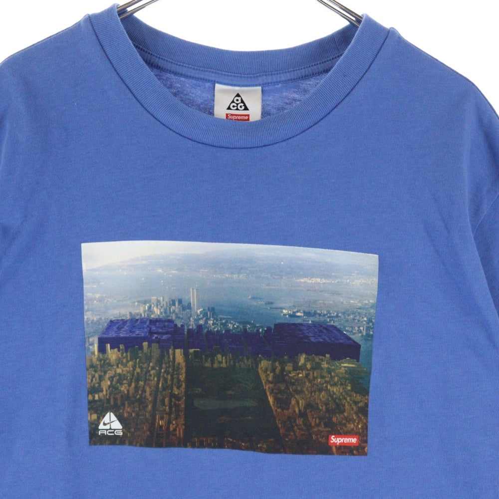 SUPREME(シュプリーム) 22AW ×ACG Grid Tee クルーネック 半袖Tシャツ ブルー