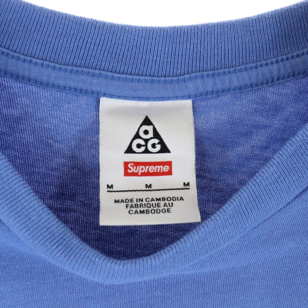 SUPREME(シュプリーム) 22AW ×ACG Grid Tee クルーネック 半袖Tシャツ ブルー