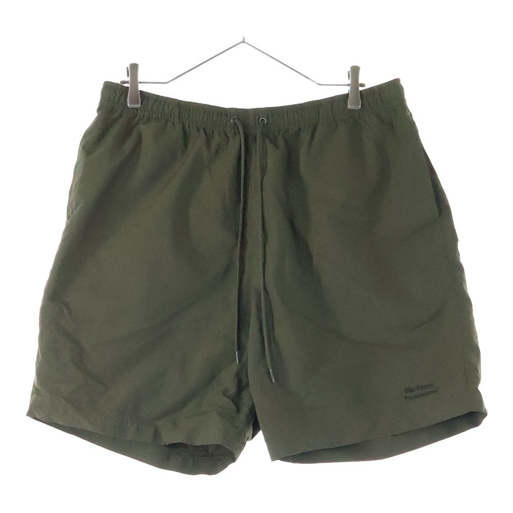 The Ennoy Professional(エンノイプロフェッショナル) 21SS Nylon Shorts エンブロイダリーロゴ ナイロンショーツ ハーフパンツ カーキ SS21BRENPT06LV