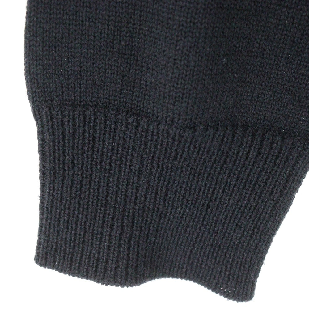 WTAPS(ダブルタップス) DECK SWEATER ロゴ刺繍 クルーネック長袖ニットセーター ブラック 192MADT-KNM01