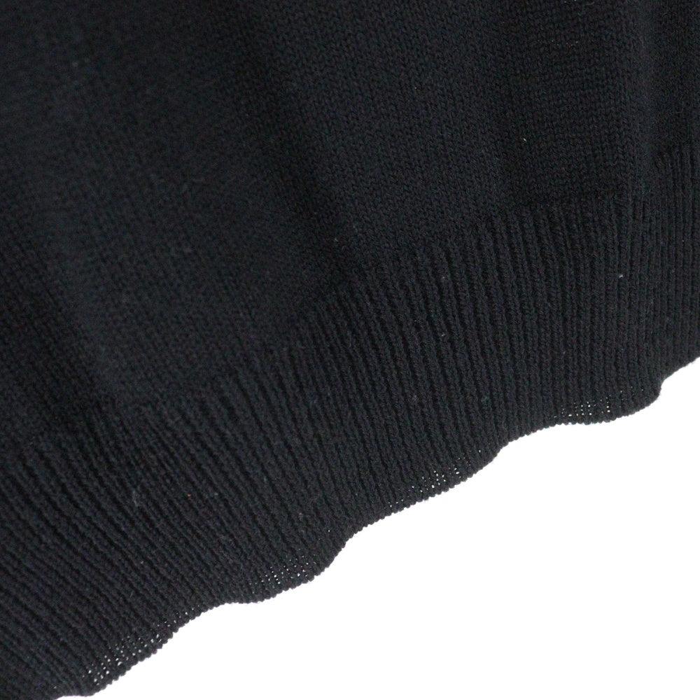 WTAPS(ダブルタップス) DECK SWEATER ロゴ刺繍 クルーネック長袖ニットセーター ブラック 192MADT-KNM01