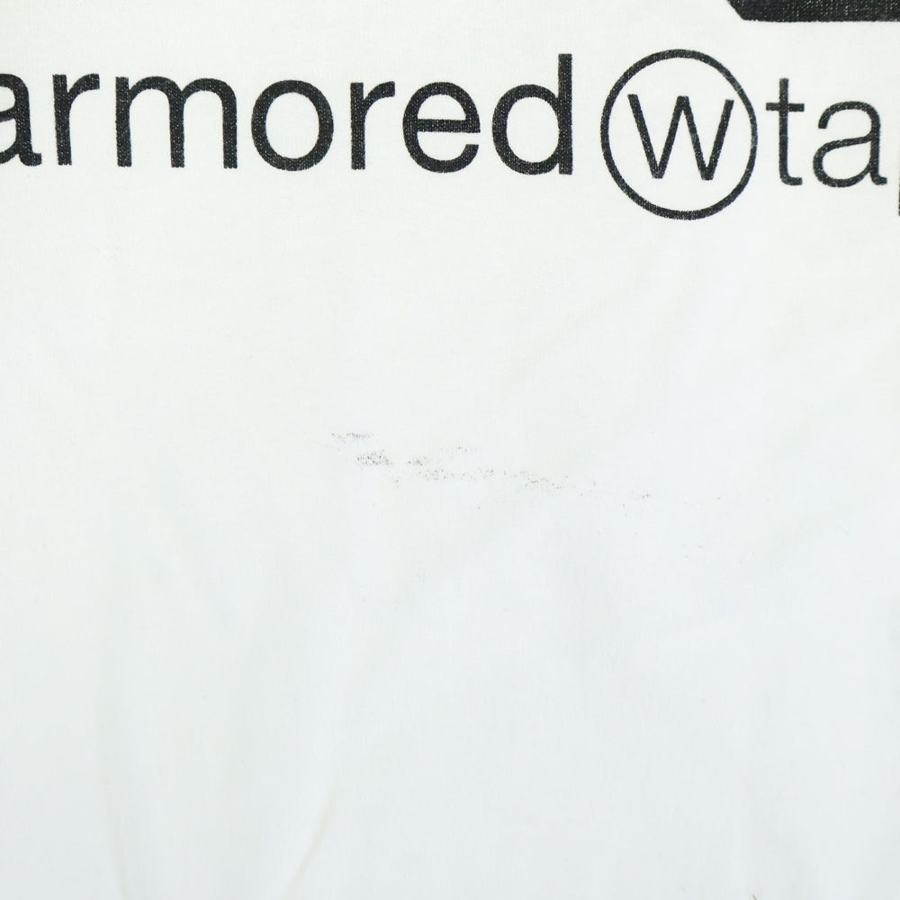 WTAPS(ダブルタップス) 20AW 40PCT UPARMORED Tee 両面プリント クルーネック長袖Tシャツカットソー ホワイト