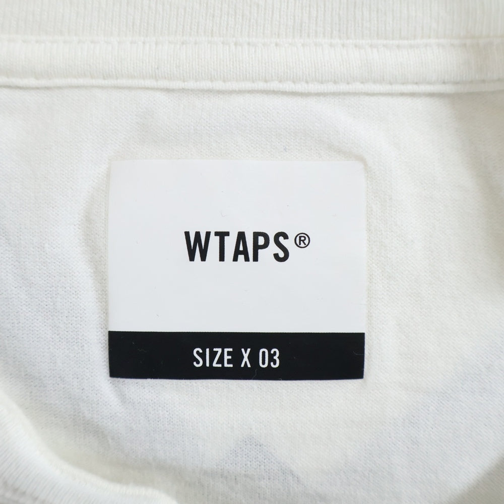 WTAPS(ダブルタップス) 20AW 40PCT UPARMORED Tee 両面プリント クルーネック長袖Tシャツカットソー ホワイト