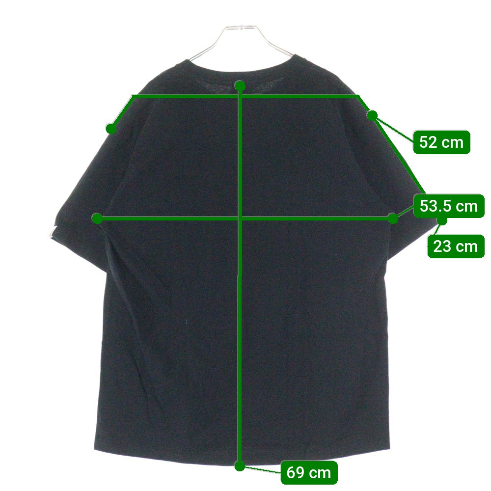 A BATHING APE(アベイシングエイプ) ×COMME des GARCONS フロントプリント クルーネック半袖Tシャツカットソー ブラック