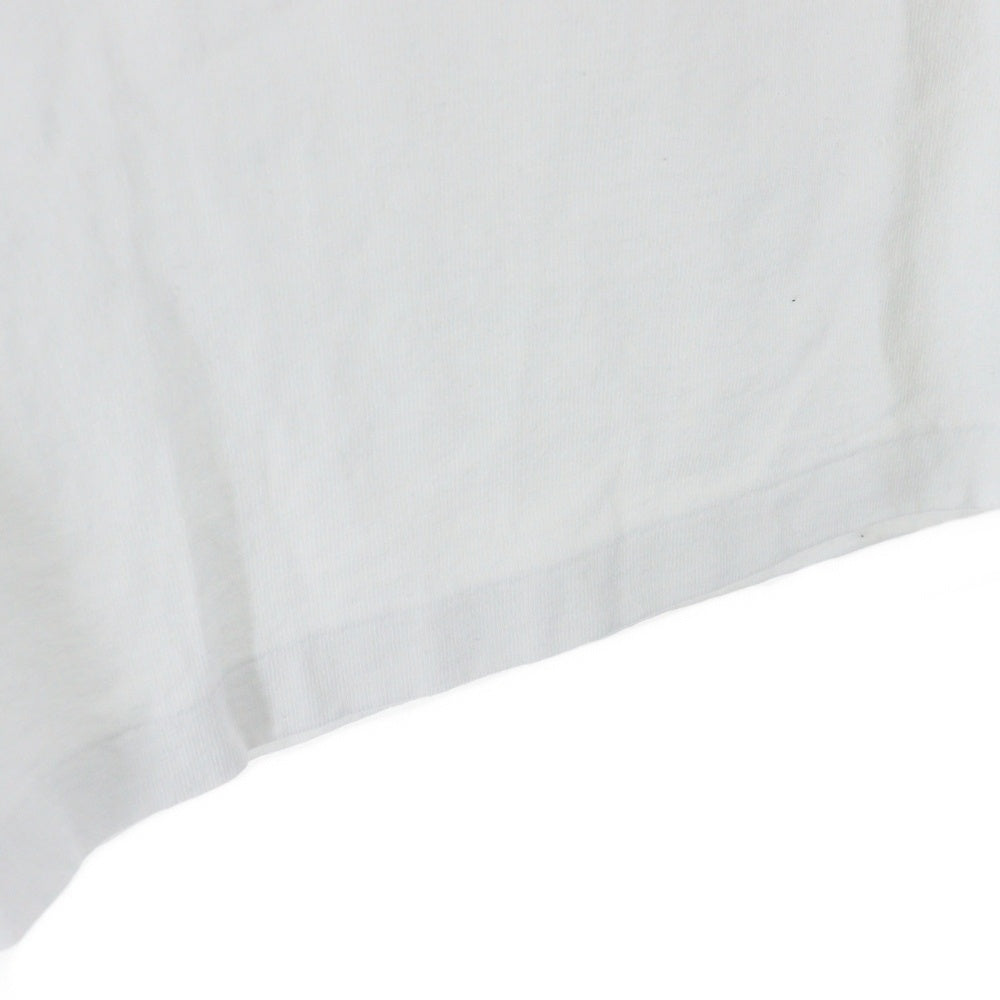 A BATHING APE(アベイシングエイプ) ×COMME des GARCONS フロントロゴ刺繍 クルーネック半袖Tシャツカットソー ホワイト