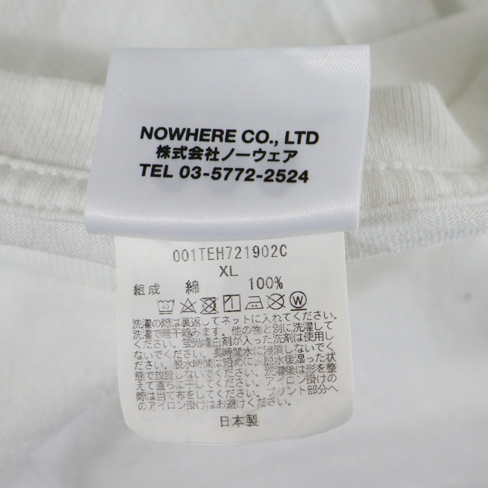 A BATHING APE(アベイシングエイプ) ×COMME des GARCONS フロントロゴ刺繍 クルーネック半袖Tシャツカットソー ホワイト