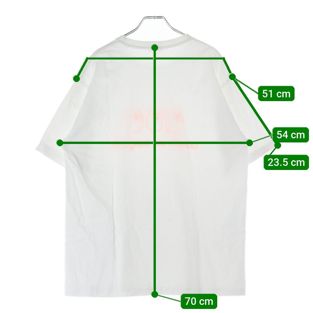 A BATHING APE(アベイシングエイプ) ×COMME des GARCONS フロントロゴ刺繍 クルーネック半袖Tシャツカットソー ホワイト