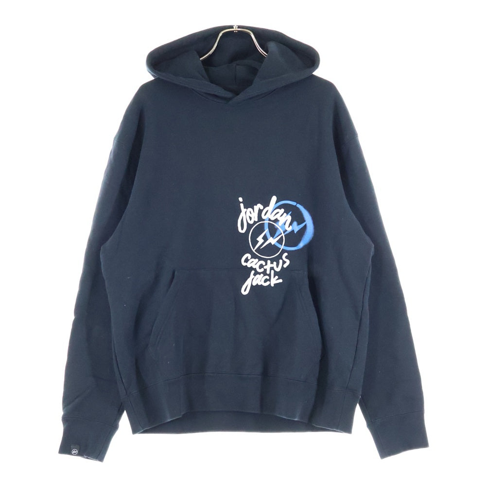 NIKE(ナイキ) ×JORDAN×CACTUS JACK×FRAGMENT 両面プリント プルオーバーパーカー ブラック DJ0615-010