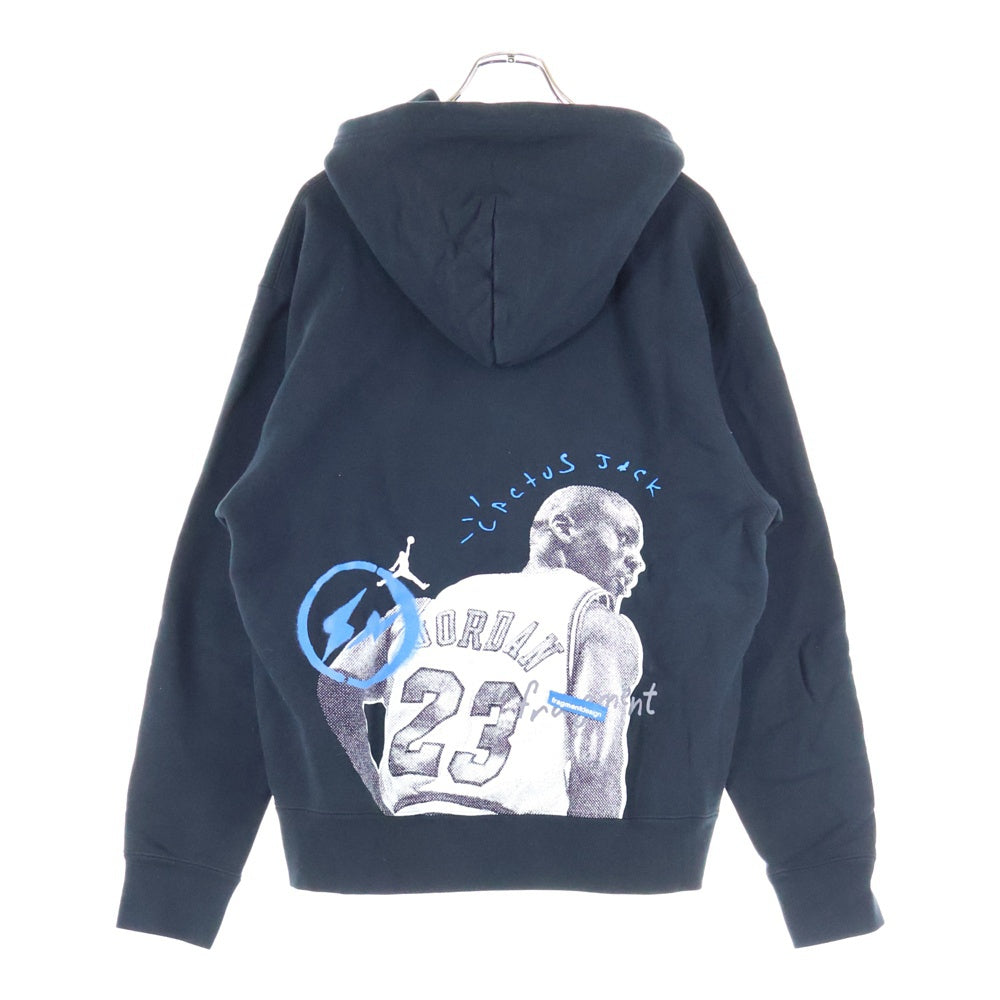 NIKE(ナイキ) ×JORDAN×CACTUS JACK×FRAGMENT 両面プリント プルオーバーパーカー ブラック DJ0615-010