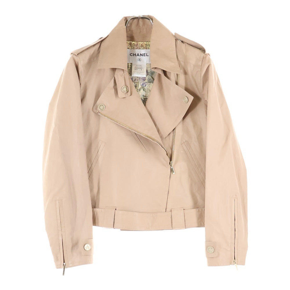人気モデル✨CHANEL ココボタン　ジャケット　ベージュ 楽天市場】[中古] シャネル ジャケット CHANEL ベージュ ゴールド