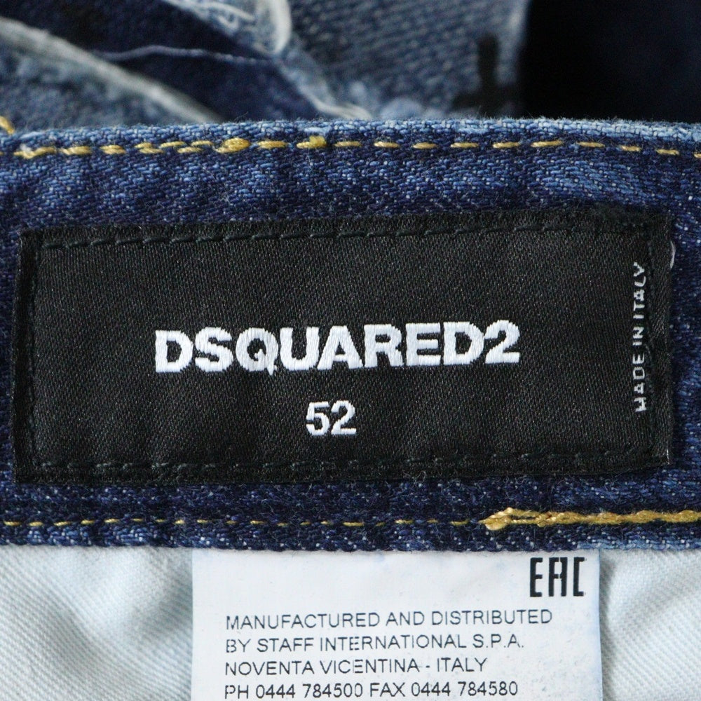 DSQUARED2(ディースクエアード) 17AW TIDY BAIKER グラフィティプリント デニムパンツ インディゴ S74LB0245 S30309