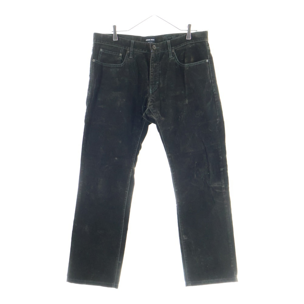 GIORGIO ARMANI(ジョルジオアルマーニ) ストレートベロアパンツ カーキ