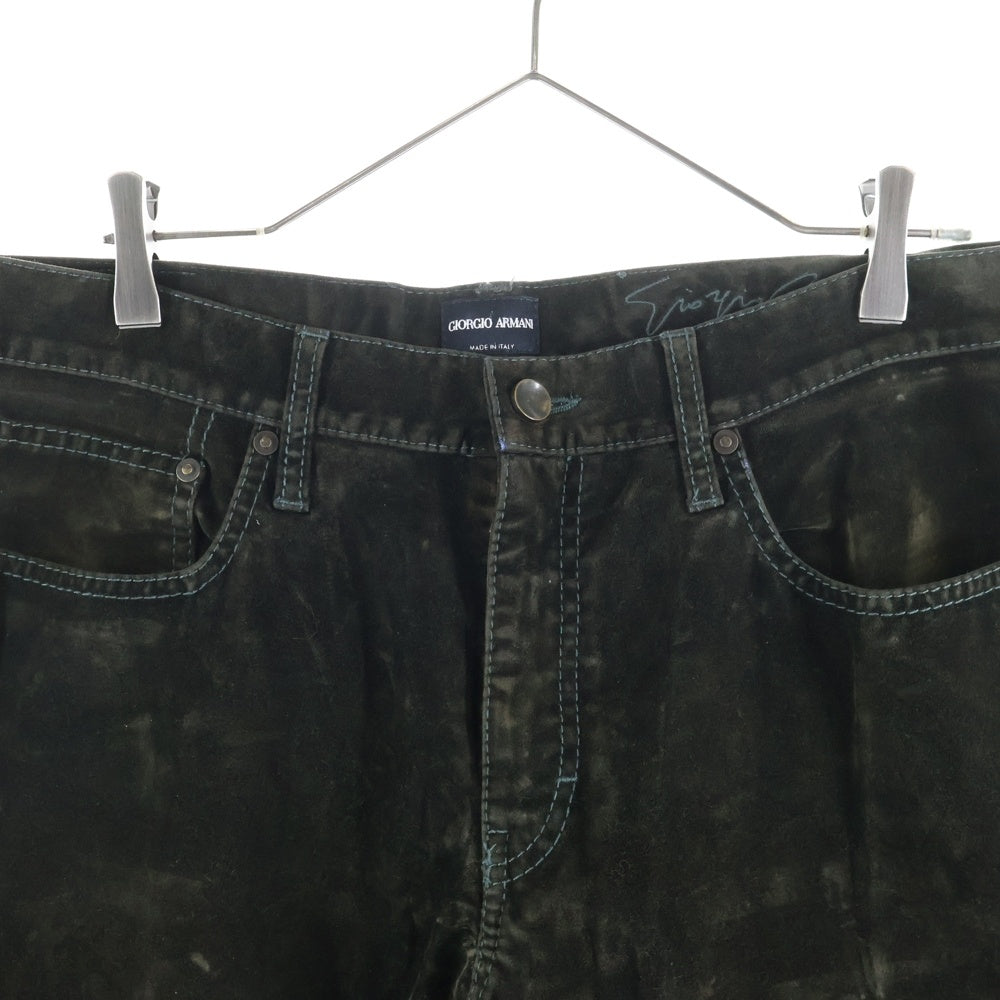 GIORGIO ARMANI(ジョルジオアルマーニ) ストレートベロアパンツ カーキ