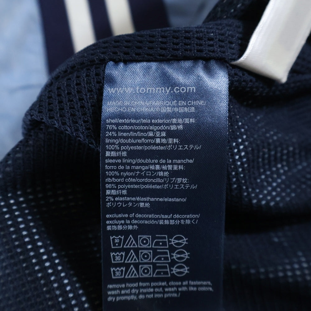 TOMMY HILFIGER(トミーヒルフィガー) アームロゴ刺繍 ジップアップジャケット インディゴ