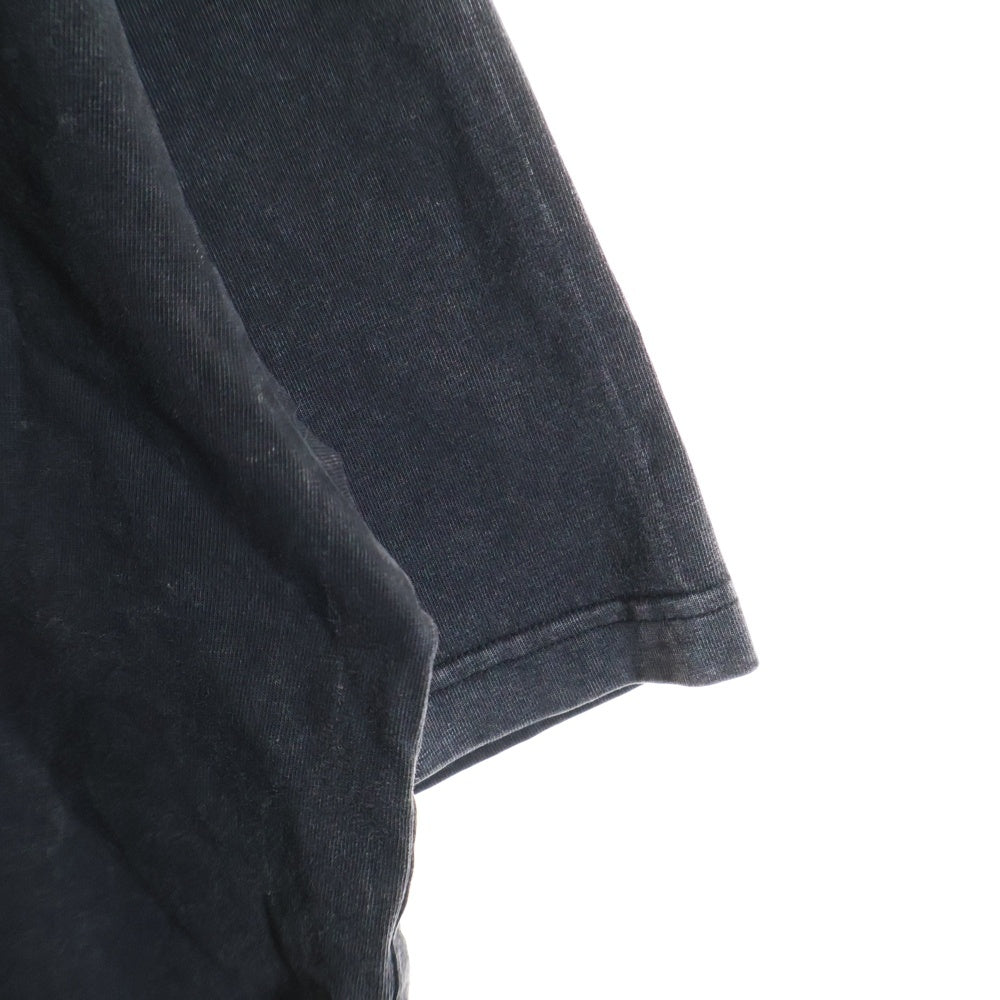 BALENCIAGA(バレンシアガ) フロントラメロゴプリント クルーネック半袖Tシャツカットソー ブラック 571205 TGV75