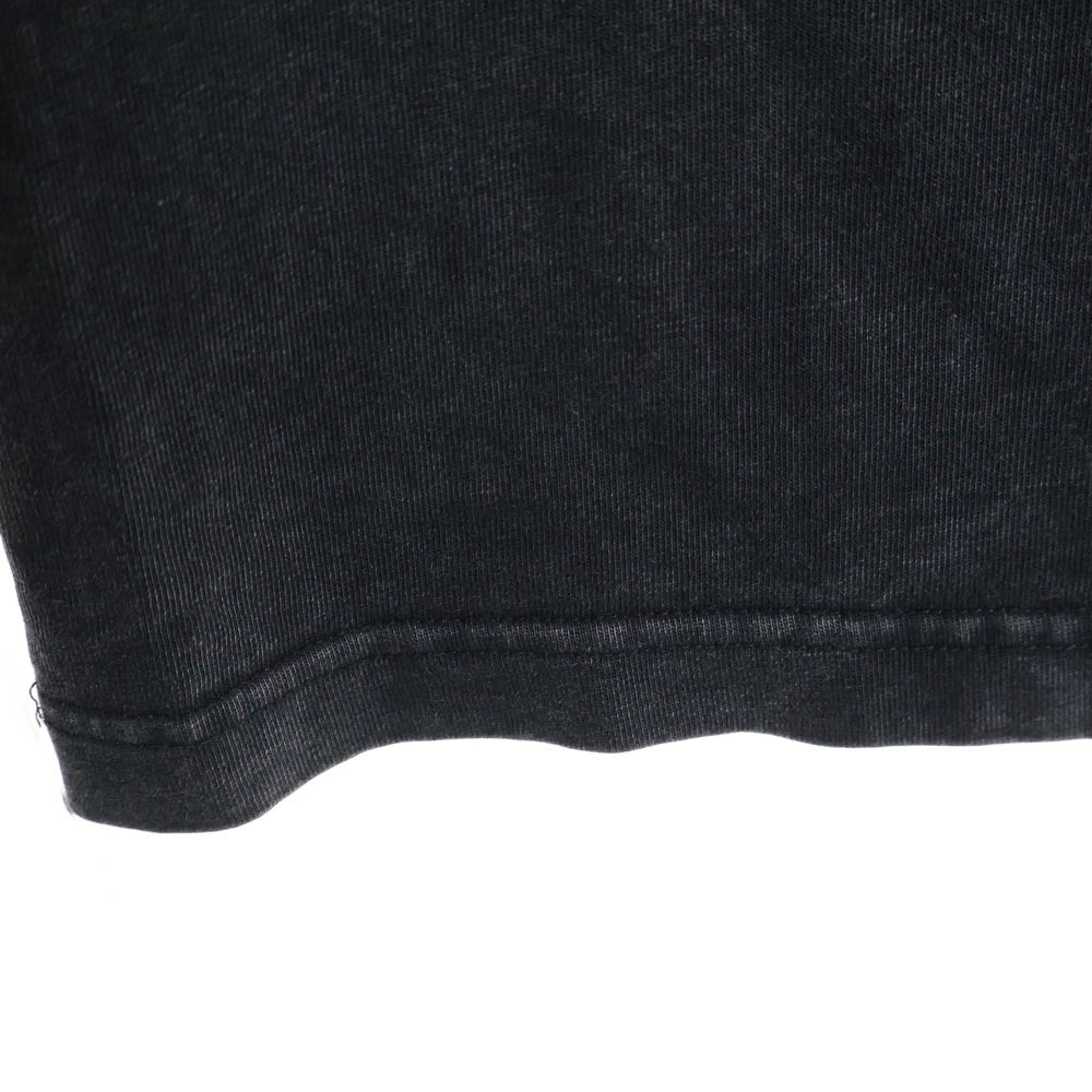 BALENCIAGA(バレンシアガ) フロントラメロゴプリント クルーネック半袖Tシャツカットソー ブラック 571205 TGV75