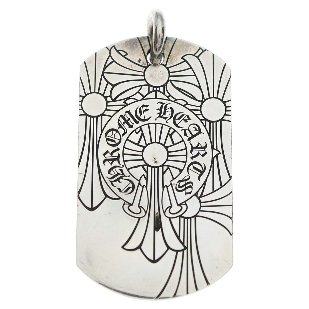 CHROME HEARTS(クロムハーツ) D TAG LRG GOD BLESS ゴットブレスドッグタグ ラージ ペンダントトップ シルバー