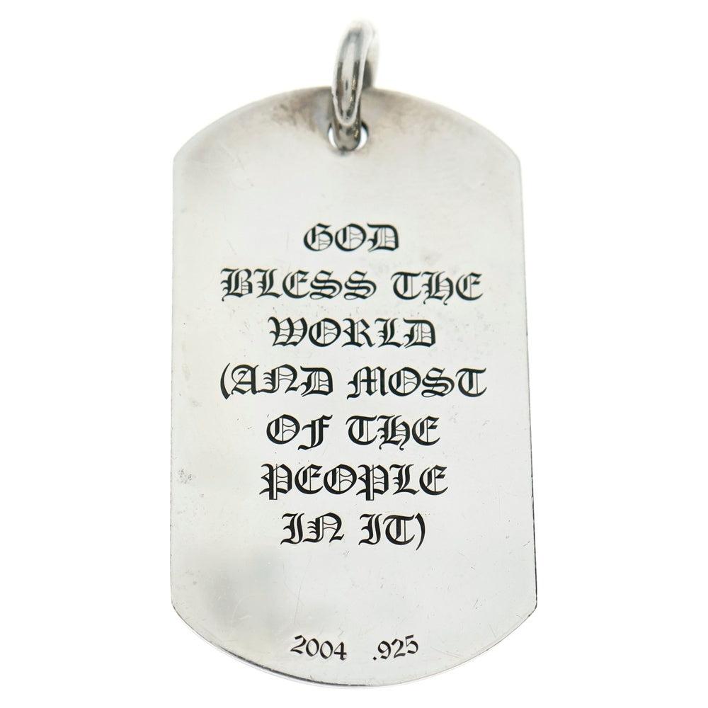 CHROME HEARTS(クロムハーツ) D TAG LRG GOD BLESS ゴットブレスドッグタグ ラージ ペンダントトップ シルバー