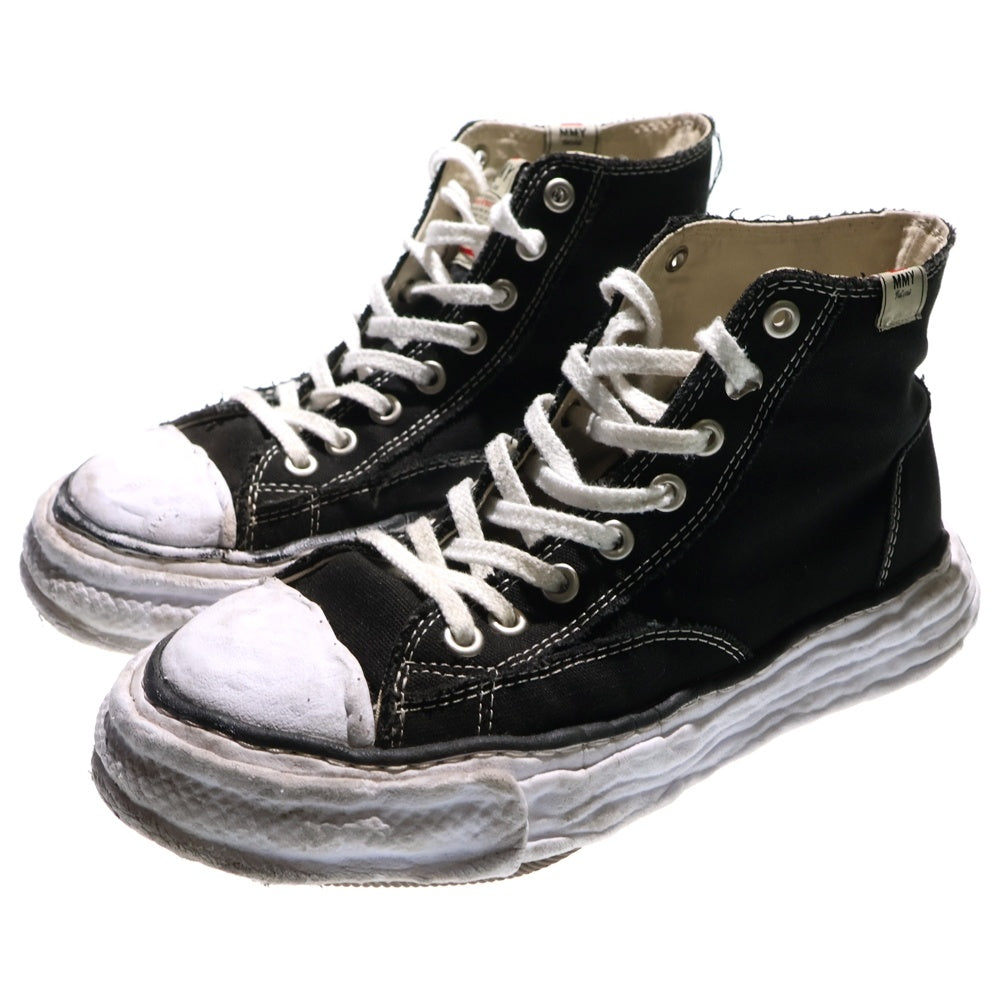 MAISON MIHARAYASUHIRO(メゾンミハラヤスヒロ) PETERSON23 OG Sole Canvas High-top Sneaker ピーターソン ソールデザイン キャンバスハイカットスニーカー ブラック A11FW701