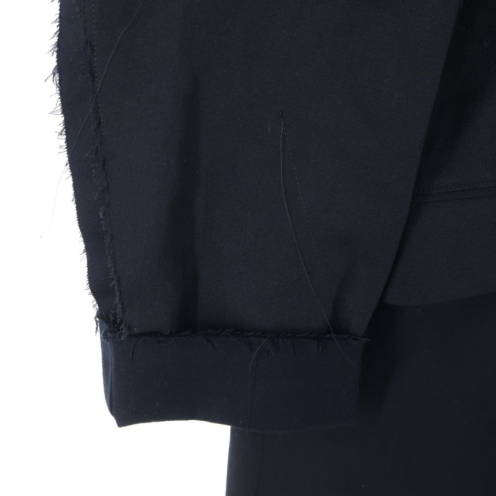 Yohji Yamamoto POUR HOMME(ヨウジヤマモト プールオム) 20AW 3ボタン 重ねステッチ止めレイヤード テーラードジャケット ブラック HR-J10-802