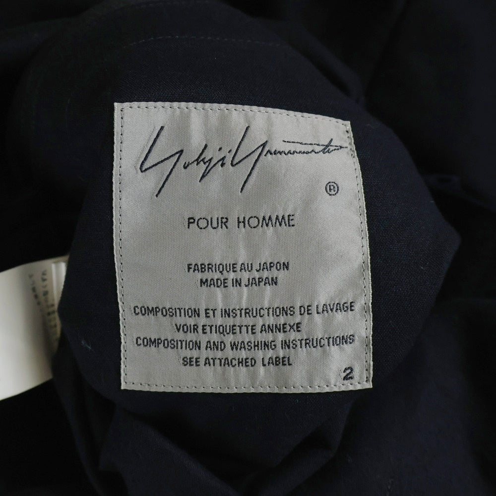 Yohji Yamamoto POUR HOMME(ヨウジヤマモト プールオム) 20AW 3ボタン 重ねステッチ止めレイヤード テーラードジャケット ブラック HR-J10-802