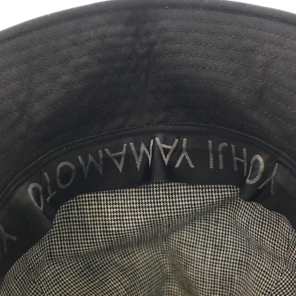 Yohji Yamamoto POUR HOMME(ヨウジヤマモト プールオム) GABARDINE FEDORA HAT シワギャバフェドラハット ブラック HS-H09-100