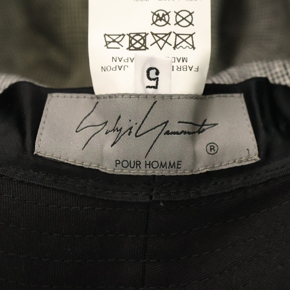 Yohji Yamamoto POUR HOMME(ヨウジヤマモト プールオム) GABARDINE FEDORA HAT シワギャバフェドラハット ブラック HS-H09-100