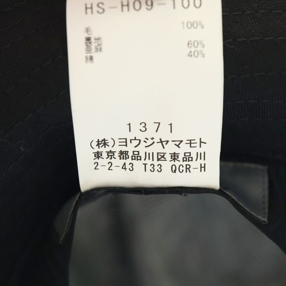 Yohji Yamamoto POUR HOMME(ヨウジヤマモト プールオム) GABARDINE FEDORA HAT シワギャバフェドラハット ブラック HS-H09-100