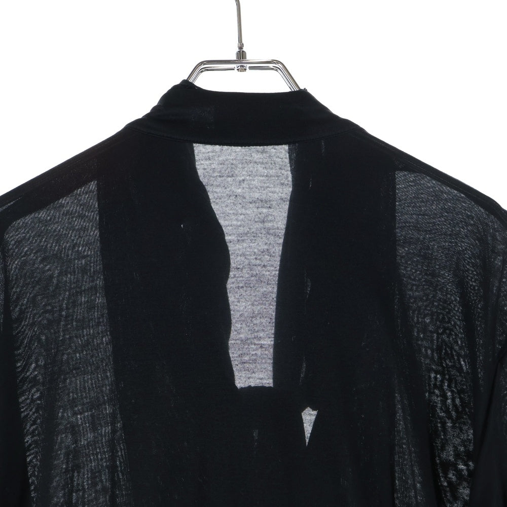 Yohji Yamamoto POUR HOMME(ヨウジヤマモト プールオム) 20SS ストールドッキング ロングカーディガン ブラック HN-T90-276