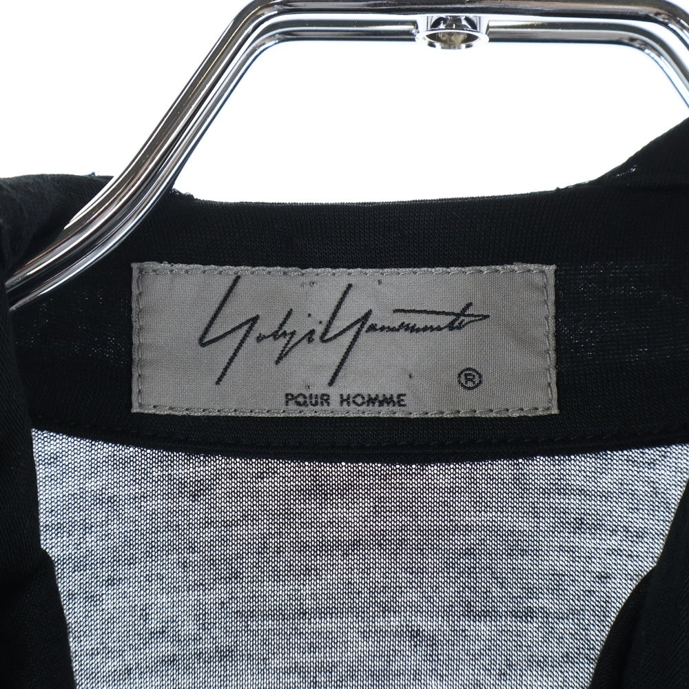 Yohji Yamamoto POUR HOMME(ヨウジヤマモト プールオム) 20SS ストールドッキング ロングカーディガン ブラック HN-T90-276