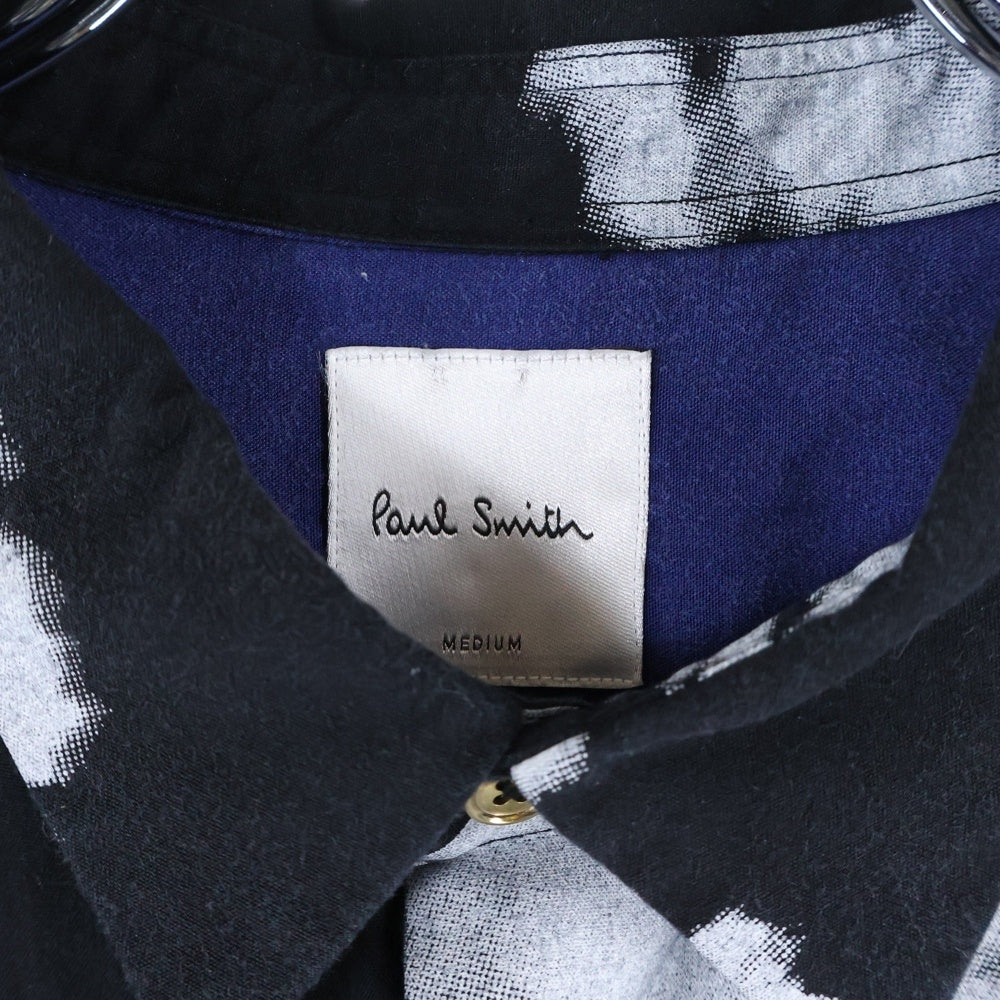 Paul Smith(ポールスミス) スクリーンフローラル 総柄長袖シャツブラウス ブラック 103324