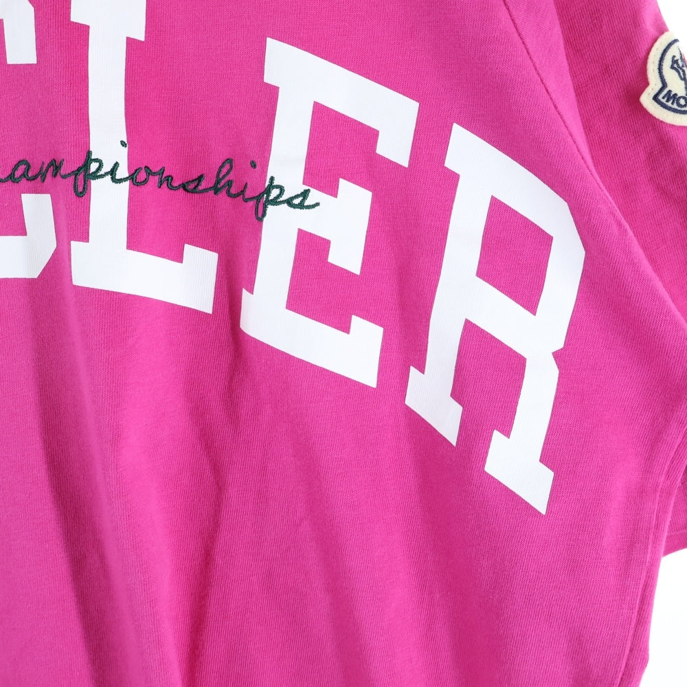 MONCLER(モンクレール) 23AW SS T-SHIRT カレッジプリント クルーネック半袖Tシャツカットソー ピンク I20918C00024 8390T