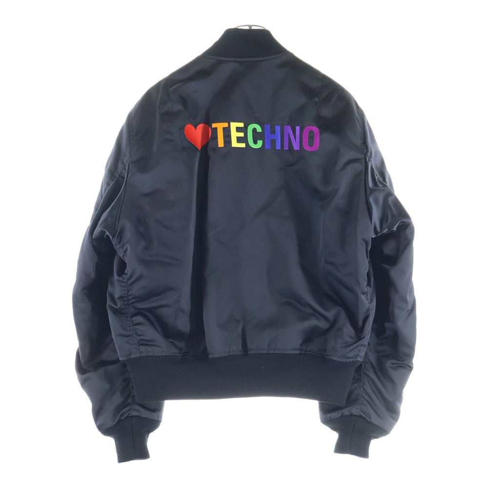 BALENCIAGA(バレンシアガ) I Love Techno Oversized Jacket バック刺繍デザイン ブルゾンジャケット ブラック 558158 TYD31