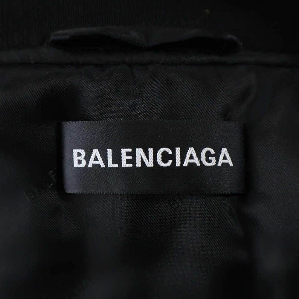 BALENCIAGA(バレンシアガ) I Love Techno Oversized Jacket バック刺繍デザイン ブルゾンジャケット ブラック 558158 TYD31