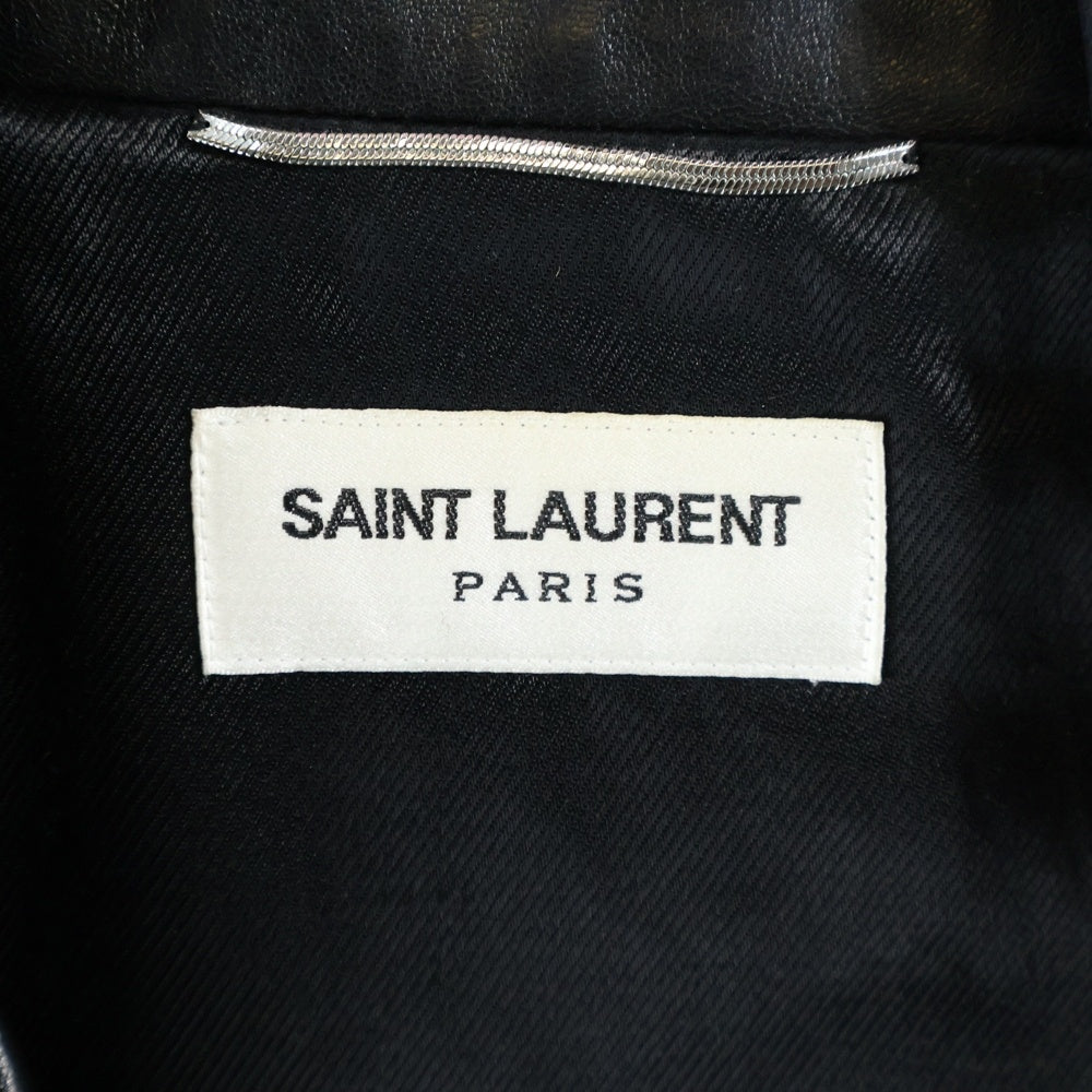 SAINT LAURENT PARIS(サンローランパリ) スタッズ装飾 クラシックライダースレザージャケット ブラック 455996 Y5OA1
