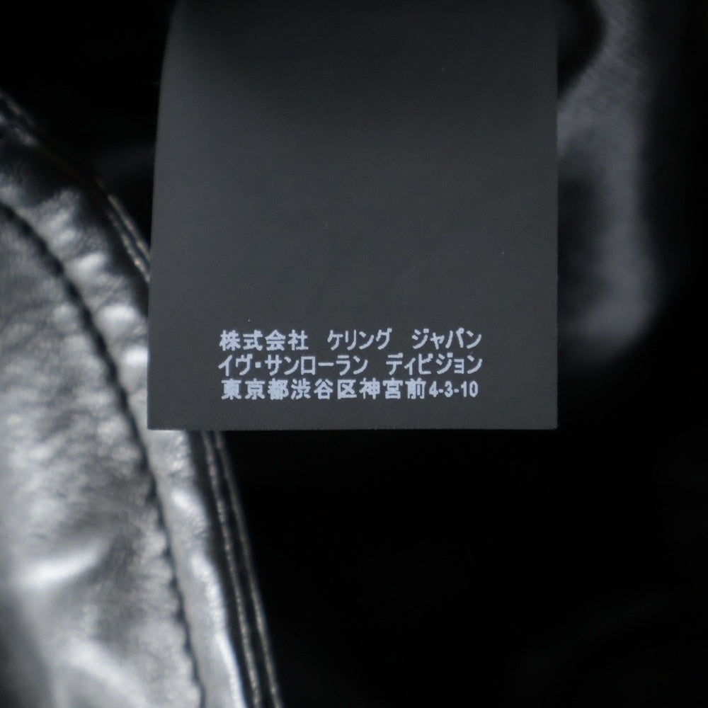 SAINT LAURENT PARIS(サンローランパリ) スタッズ装飾 クラシックライダースレザージャケット ブラック 455996 Y5OA1