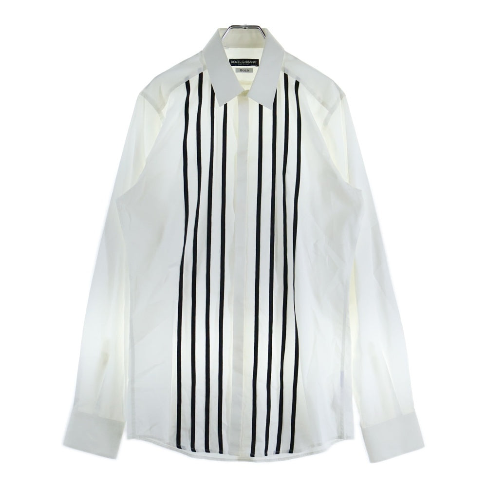 DOLCE & GABBANA(ドルチェアンドガッバーナ) ストライプ柄 長袖シャツ ホワイト