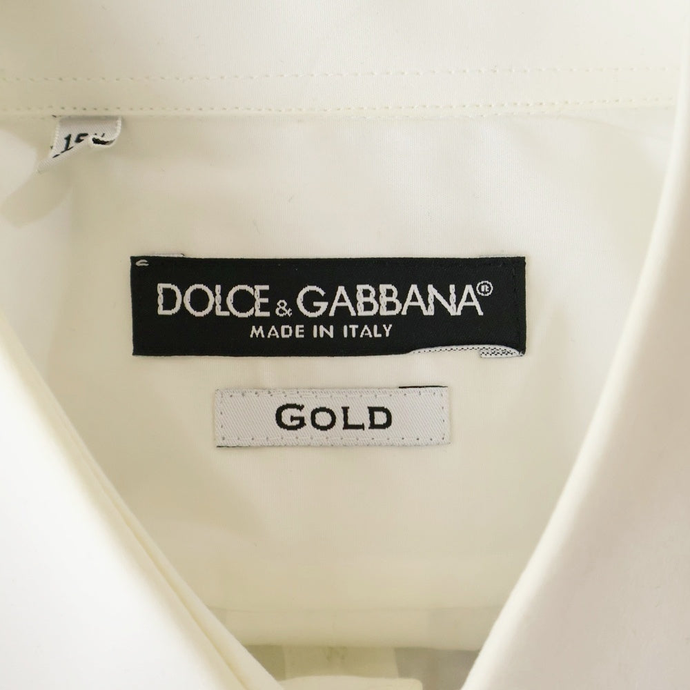 DOLCE & GABBANA(ドルチェアンドガッバーナ) ストライプ柄 長袖シャツ ホワイト