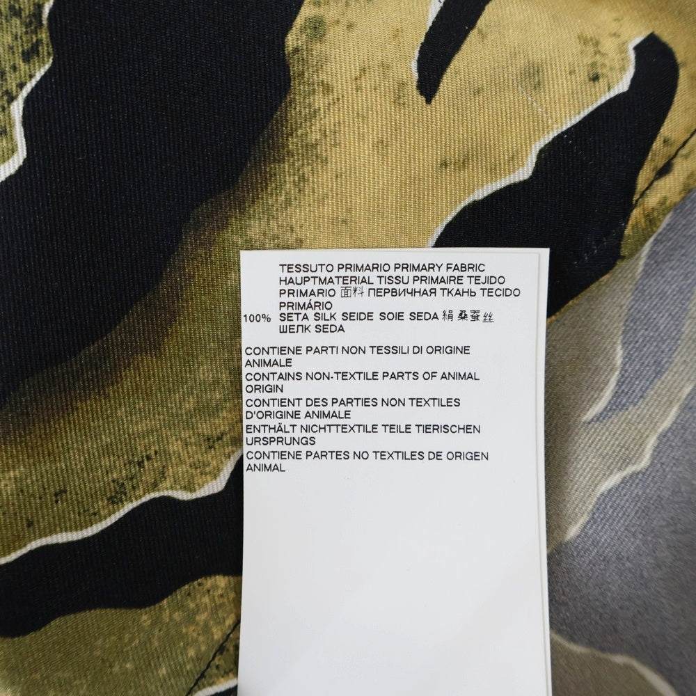 DSQUARED2(ディースクエアード) タイガープリント 半袖シルクシャツ ブラウン S71DM0401 S52758