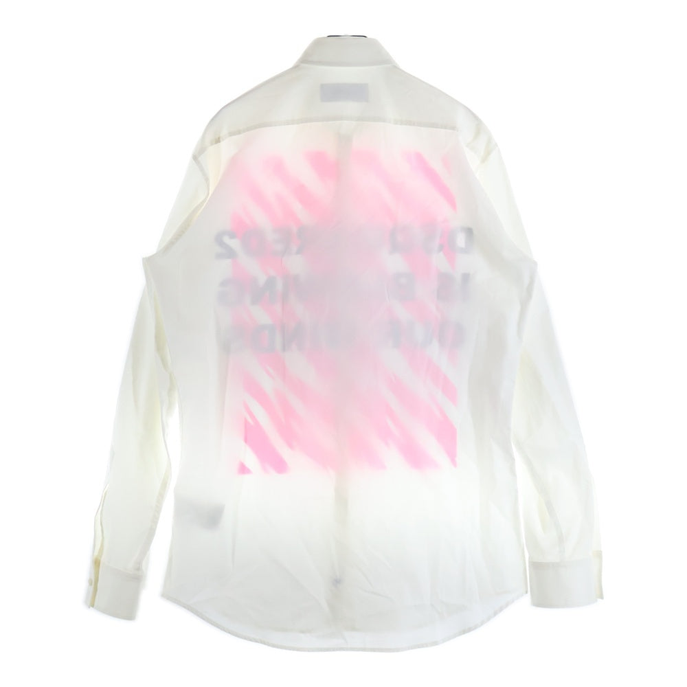 DSQUARED2(ディースクエアード) グラフィックロゴ 長袖シャツ ホワイト/ピンク S74DL0963 S36275