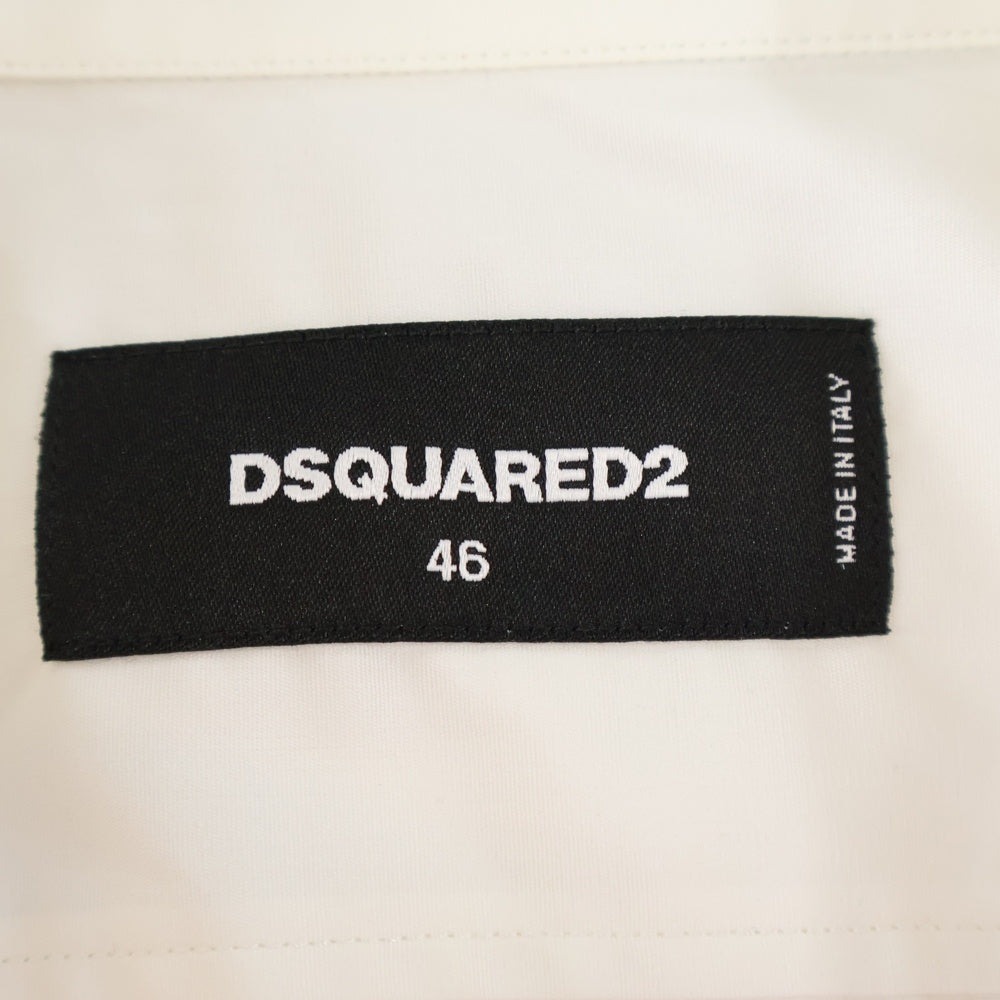 DSQUARED2(ディースクエアード) グラフィックロゴ 長袖シャツ ホワイト/ピンク S74DL0963 S36275