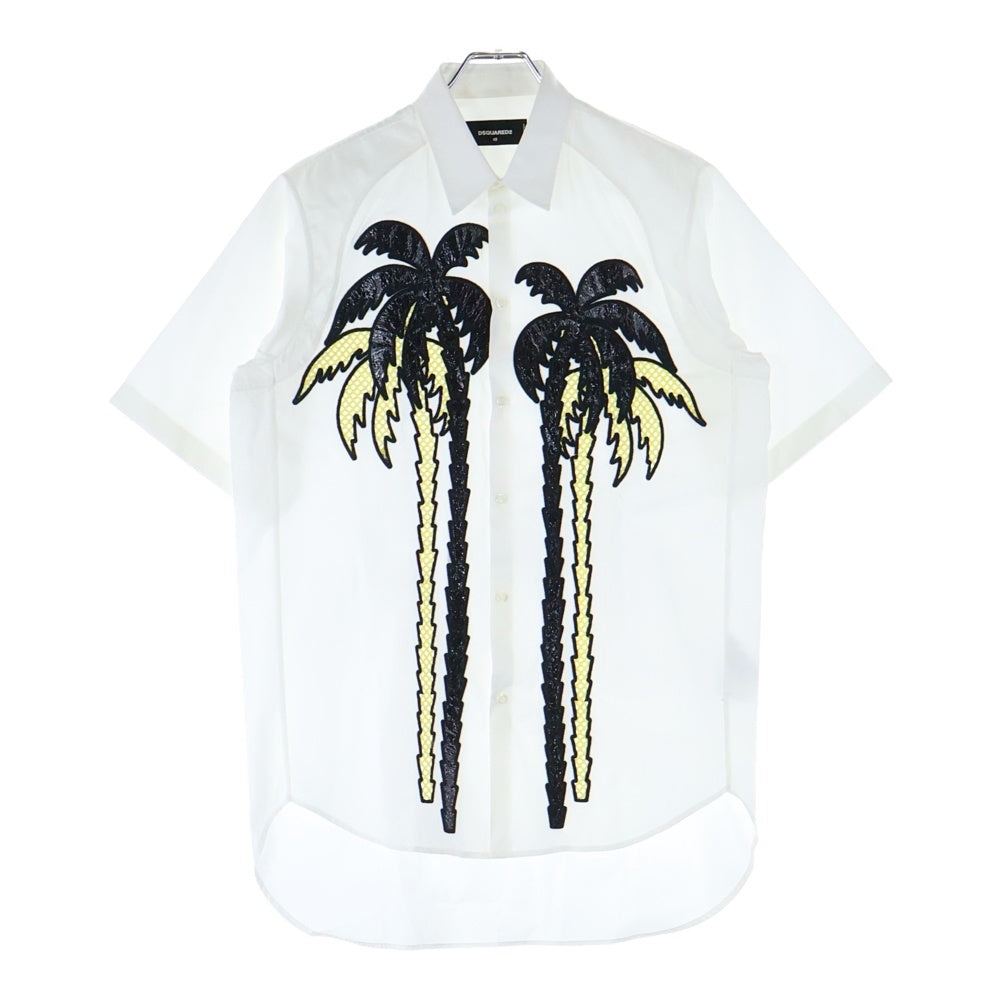 DSQUARED2(ディースクエアード) 16SS 刺繍デザイン 半袖シースルー 