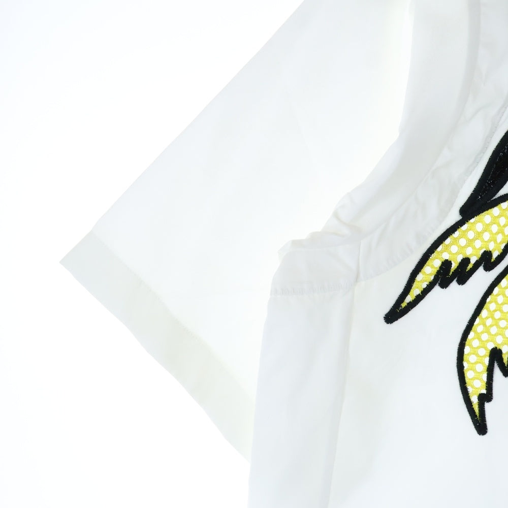 DSQUARED2(ディースクエアード) 16SS 刺繍デザイン 半袖シースルーシャツ ホワイト S71DL0967 S36275