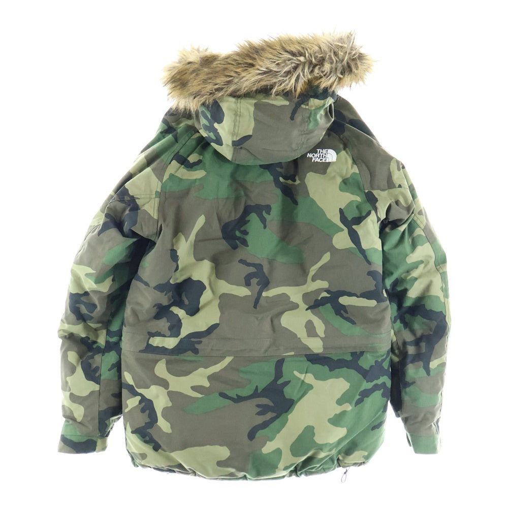 THE NORTH FACE(ザノースフェイス) ノヴェルティーマクマードパーカー カモ柄 ファーフード付 ダウンジャケット カーキ ND91525