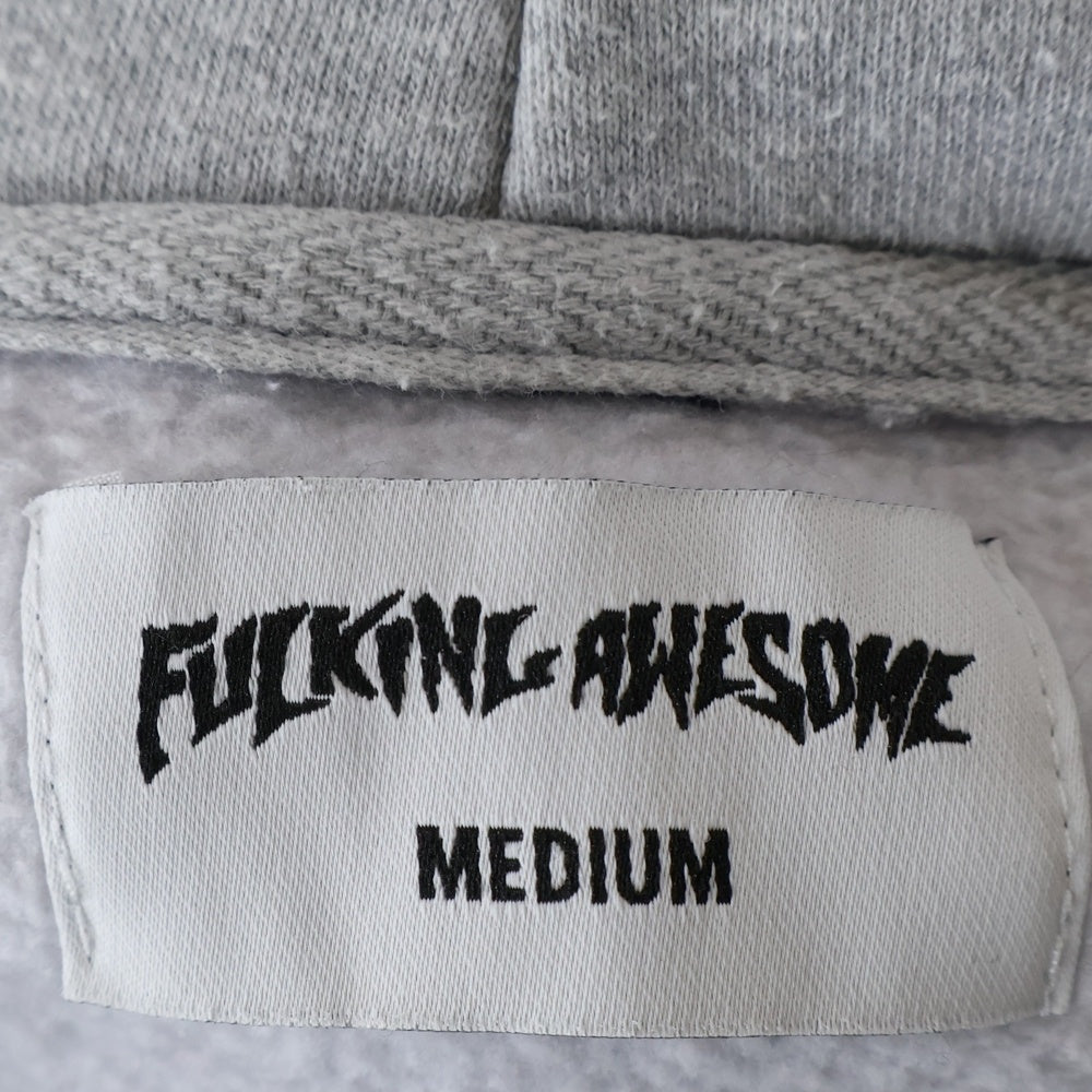FUCKING AWESOME(ファッキンオーサム) フロントロゴプリント プルオーバーパーカー グレー