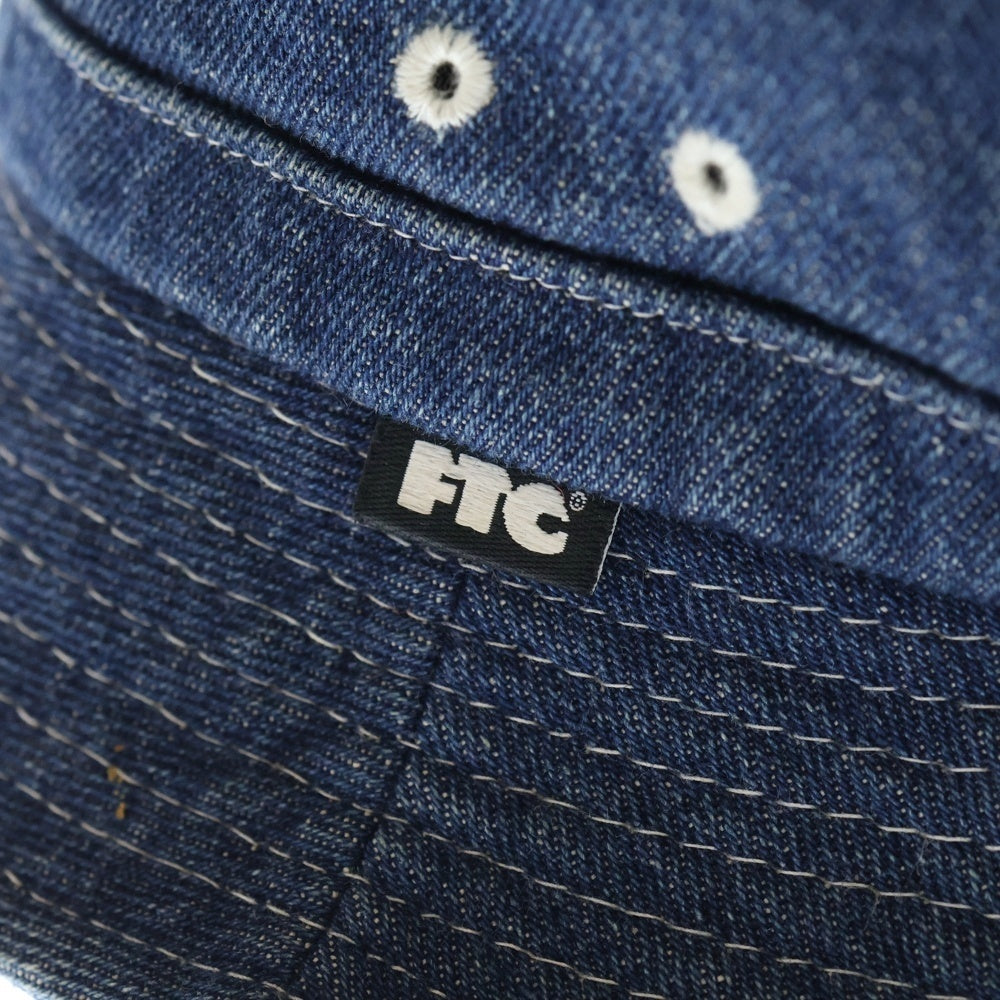 FTC(エフシーティー) ロゴタグ コットン デニム バケットハット 帽子 インディゴ FTC018SPH05
