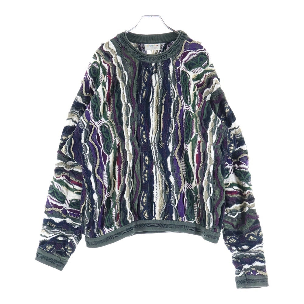 COOGI(クージー) 3D Crew Neck Knit クルーネック 長袖ニット セーター マルチカラー